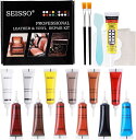 【お盆休みセール!10%OFF券付】 SEISSO レザー修理キット 革製品 補修 12色 レザー補修クリーム 合成皮革補修 キズ補修 革補修クリーム 革色落ち補修 保革クリーム 革シート レザー補色