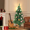 【夏を楽しむ・8%OFF券】 Cyfie クリスマスツリー ツリー 150cm クリスマスツリーセット オーナメントセット 簡単組立 イルミネーション スリム ...