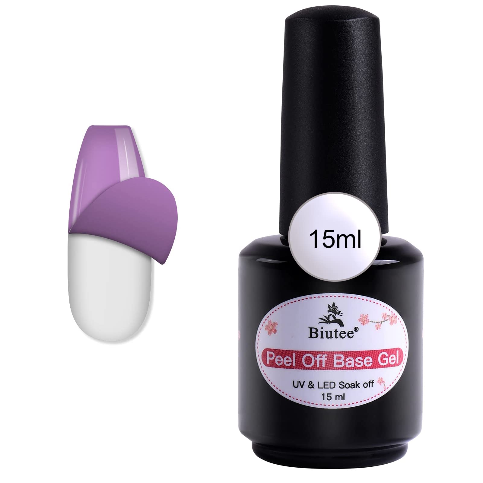 【お買い物マラソンP10付き】ベースジェル 15ml Biutee ピアオフベースジェル 長持ち 透明感 UV/LED対応 ピールオフジェル 頻繁にデザインを変える UV/LED対応 ピールオフベースコート