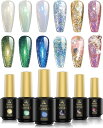 ★限定5%OFF★カラーネイルジェル Biutee 6色 8ml 偏光ミラージェル ユニコーン キラキララジェル ラメ入り 初心者 DIY UV/LED対応 ポ...