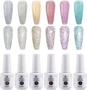 ★1日限定11P★ネイルジェル カラージェル Biutee 6色 8ml フラッシュネイル レーザー UV/LED対応 眩しい虹色 おしゃれ 優しい