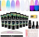 【SS限定特価!5倍P&5%OFF券】 長さだしジェル ポリジェル Biutee 6色15ml 温感変色 Poly Gel 初心者 DIY UV/LED対応 ネイルチップ60枚