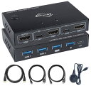 ★限定5%OFF★ES-Tune KVM切替器 2入力1出力 HDMIモニター USB切替器 2入力4出力 USBハブ 手動式 電源不要 タイプC端子採用 US...