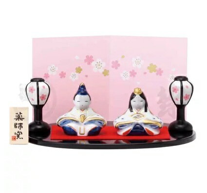 染錦弥生雛 ひな人形 コンパクト かわいい 雛人形 コンパクト かわいい 雛人形 おしゃれ インテリア 雛人形 かわいい 雛人形 薬師窯 雛人形 平飾り 雛人形 小さい 雛人形 陶器 立雛 お雛様 陶器 桃の節句 初節句 お孫さん 女の子 プレゼント