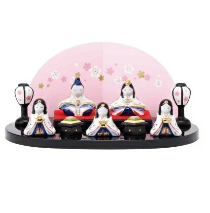 染錦弥生飾り雛 平飾り ひな人形 コンパクト かわいい 雛人形 コンパクト かわいい 雛人形 おしゃれ インテリア 雛人形 かわいい 雛人形 薬師窯 雛人形 平飾り 雛人形 小さい 雛人形 陶器 立雛 お雛様 陶器 桃の節句 初節句 お孫さん 女の子 プレゼント