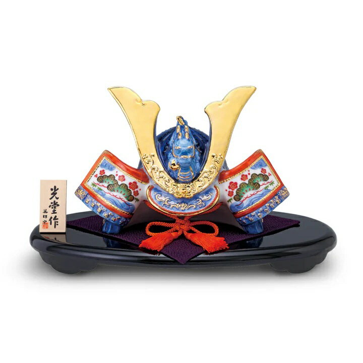 【本日MAX25％OFFクーポンあり】 五月人形 染錦 出世兜 青龍 松竹梅 五月人形 コンパクト  ...