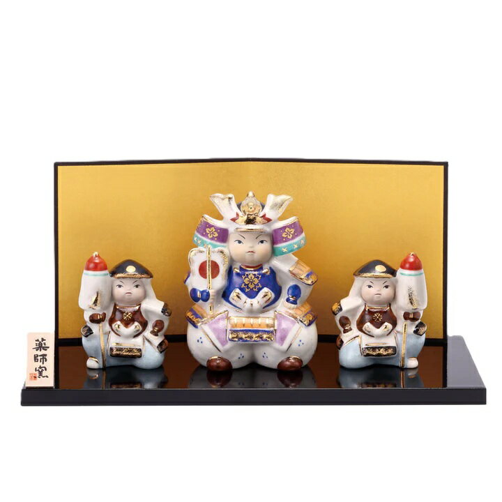 樂天商城 - 【本日MAX25％OFFクーポンあり】 五月人形 陶彩 初陣大将飾り 五月人形 コンパクト おしゃれ 五月人形 兜 五月人形 薬師窯 5月人形 陶器 男の子 初節句 5月人形 五月人形 武将 兜 五月人形 台 屏風 五月人形 若武者 初節句 五月人形 コンパクト