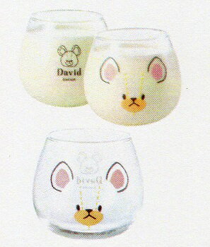 Kids Tableware - くまのがっこう　デイビッド　ゆらゆら　タンブラー　（1個入）　　ガラス/くまのがっこう/くまのがっこう グッズ/くまのがっこう ジャッキー グッズ/おしゃれ/かわいい/女子/女の子/シンプル/学生/ギフト/プレゼント/