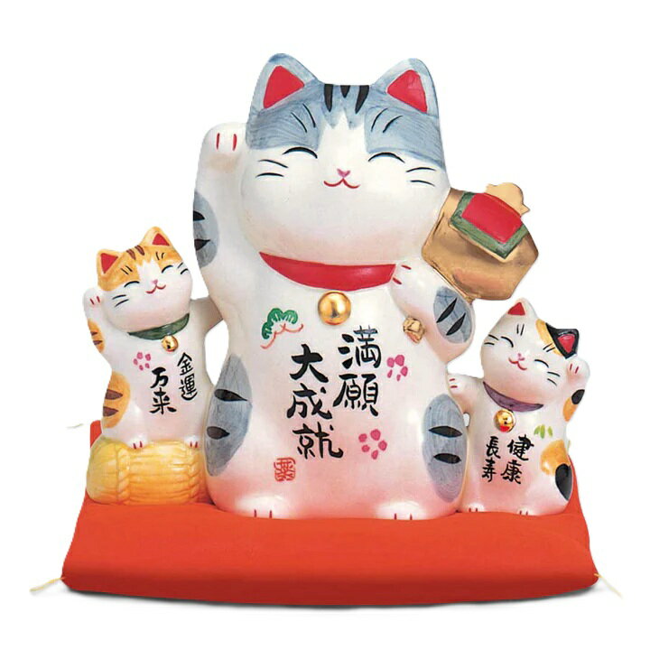 樂天商城 - 彩絵 満願大成就 招き猫 まねきねこ 招き猫 置物 招き猫 かわいい 招き猫 開店祝い 招き猫 薬師窯 招き猫 開店 祝い プレゼント おしゃれ カフェ 開店祝い プレゼント 新築祝い プレゼント 友人 プレゼント 友人 引っ越し祝い