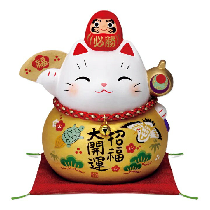 樂天商城 - 彩耀 必勝だるま 招き猫 金福 中 まねきねこ 招き猫 置物 招き猫 かわいい 招き猫 開店祝い 招き猫 薬師窯 招き猫 右手 プレゼント 男性 開店 祝い プレゼント おしゃれ カフェ 開店祝い プレゼント 新築祝い プレゼント 友人 プレゼント 友人 引っ越し祝い