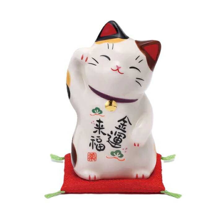 樂天商城 - 彩絵 金運来福 招き猫 小 まねきねこ 招き猫 置物 招き猫 かわいい 招き猫 開店祝い 招き猫 薬師窯 招き猫 開店 祝い プレゼント おしゃれ カフェ 開店祝い プレゼント 新築祝い プレゼント 友人 プレゼント 友人 引っ越し祝い