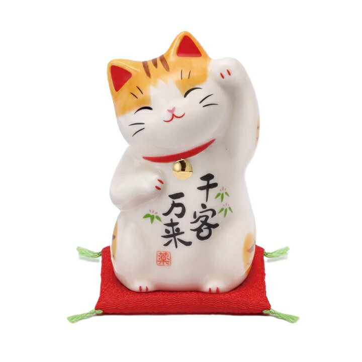 樂天商城 - 彩絵千客万来 招き猫 小 まねきねこ 招き猫 置物 招き猫 かわいい 招き猫 開店祝い 招き猫 薬師窯 招き猫 開店 祝い プレゼント おしゃれ カフェ 開店祝い プレゼント 新築祝い プレゼント 友人 プレゼント 友人 引っ越し祝い