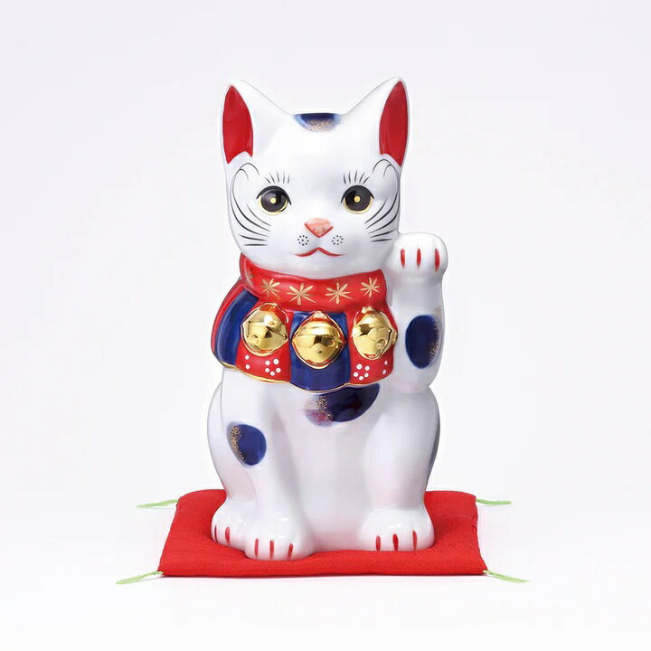 樂天商城 - 染錦 招き猫 8号 まねきねこ 招き猫 置物 招き猫 かわいい 招き猫 開店祝い 招き猫 薬師窯 招き猫 右手 プレゼント 男性 開店 祝い プレゼント おしゃれ カフェ 開店祝い プレゼント 新築祝い プレゼント 友人 プレゼント 友人 引っ越し祝い