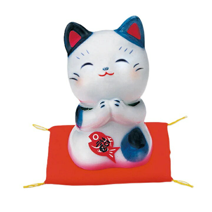 樂天商城 - 染錦 お願い 福猫 まねきねこ 招き猫 置物 招き猫 かわいい 招き猫 開店祝い 招き猫 薬師窯 招き猫 開店 祝い プレゼント おしゃれ カフェ 開店祝い プレゼント 新築祝い プレゼント 友人 プレゼント 友人 引っ越し祝い