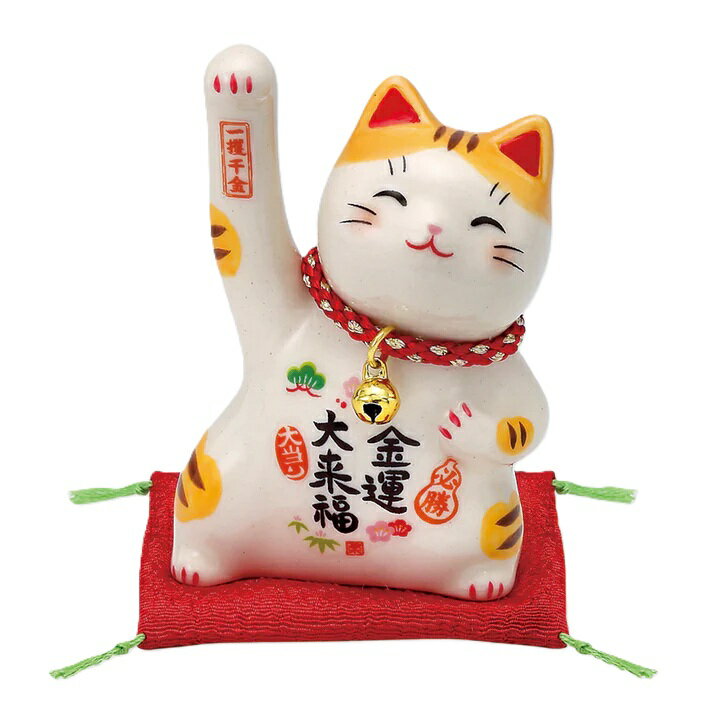 樂天商城 - 彩絵必勝金運 招き猫 小 まねきねこ 招き猫 置物 招き猫 かわいい 招き猫 開店祝い 招き猫 薬師窯 招き猫 開店 祝い プレゼント おしゃれ カフェ 開店祝い プレゼント 新築祝い プレゼント 友人 プレゼント 友人 引っ越し祝い