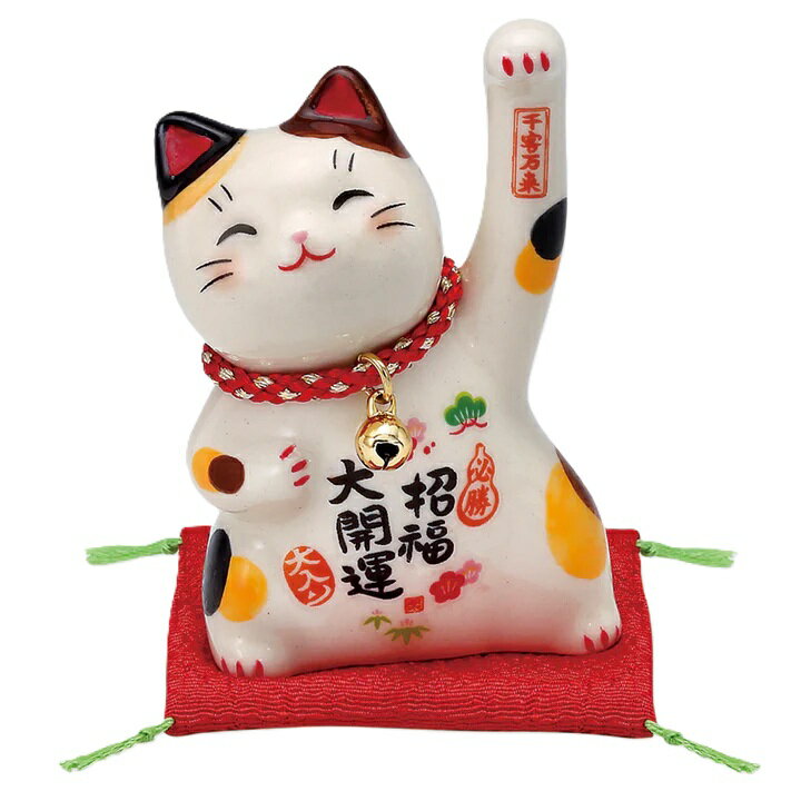樂天商城 - 彩絵必勝招福 招き猫 小 まねきねこ 招き猫 置物 招き猫 かわいい 招き猫 開店祝い 招き猫 薬師窯 招き猫 開店 祝い プレゼント おしゃれ カフェ 開店祝い プレゼント 新築祝い プレゼント 友人 プレゼント 友人 引っ越し祝い