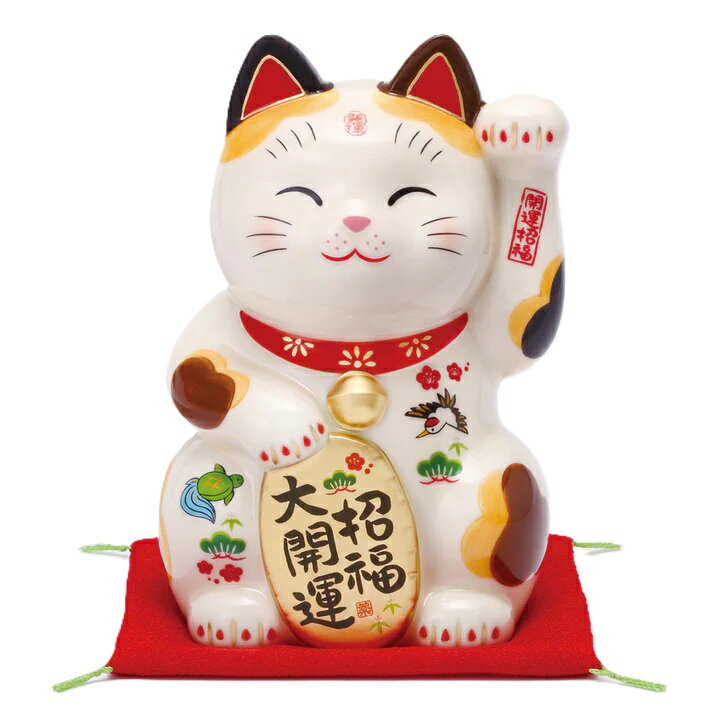 樂天商城 - 彩絵招福大開運 招き猫 5号 まねきねこ 招き猫 置物 招き猫 かわいい 招き猫 開店祝い 招き猫 薬師窯 招き猫 右手 プレゼント 男性 開店 祝い プレゼント おしゃれ カフェ 開店祝い プレゼント 新築祝い プレゼント 友人 プレゼント 友人 引っ越し祝い