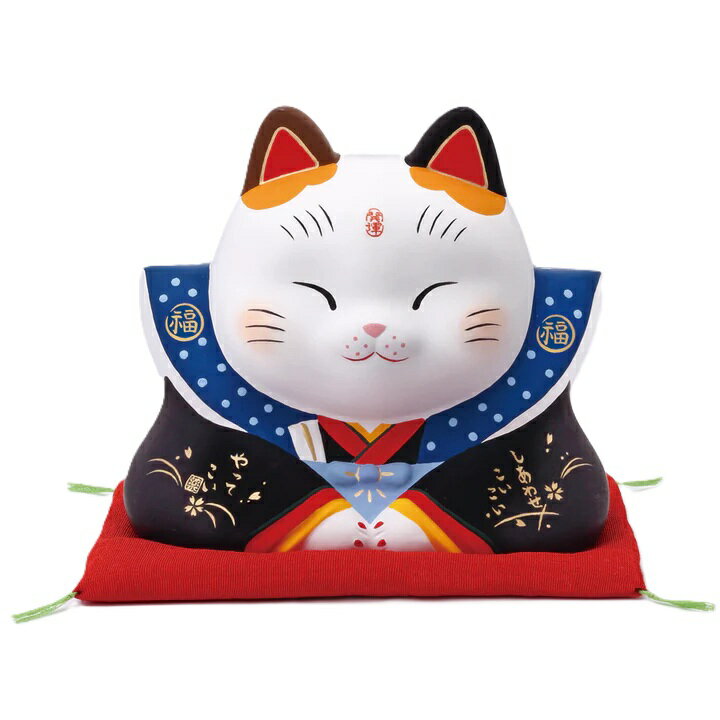 樂天商城 - 錦彩 福助 招き猫 4号 まねきねこ 招き猫 置物 招き猫 かわいい 招き猫 開店祝い 招き猫 薬師窯 招き猫 右手 プレゼント 男性 開店 祝い プレゼント おしゃれ カフェ 開店祝い プレゼント 新築祝い プレゼント 友人 プレゼント 友人 引っ越し祝い
