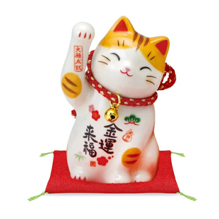 樂天商城 - 彩絵金運来福 招き猫 まねきねこ 招き猫 置物 招き猫 かわいい 招き猫 開店祝い 招き猫 薬師窯 招き猫 開店 祝い プレゼント おしゃれ カフェ 開店祝い プレゼント 新築祝い プレゼント 友人 プレゼント 友人 引っ越し祝い