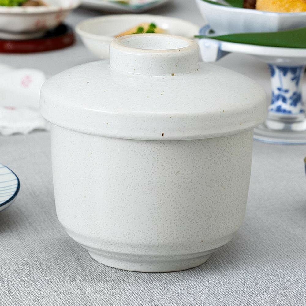 粉引むし碗 蓋付き おしゃれ かわいい 業務用 ギフト 茶碗蒸し 和食器 日本製 美濃焼 碗 茶碗蒸し器 蒸..