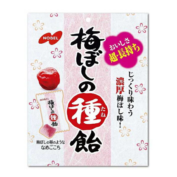 梅ぼしの種飴　30g×6袋　袋【ノーベル製菓】じっくり味わう濃厚梅ぼし味 梅干　熱中症対策にも