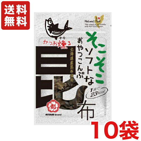 【送料無料】中野物産 そこそこソフトなおやつ昆布 小袋 ×10袋　まとめ買い【メール便】