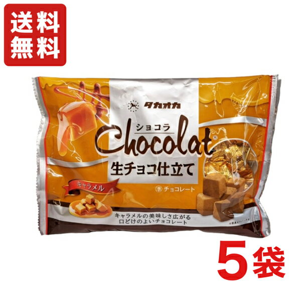 【送料無料】高岡食品工業 ショコラ 生チョコ 仕立て キャラメルチョコ ×5袋 ファミリーパック タカオカチョコレート【クール便配送（別途225円】