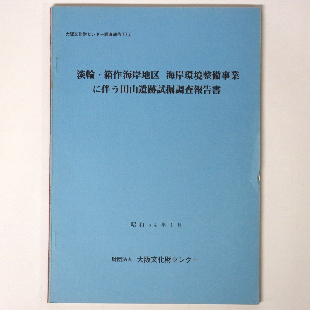 【中古】淡輪・箱作海岸地区　海岸環境整備事業に伴う埋蔵文化財