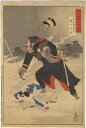【中古】【浮世絵・錦絵】陸海軍人高名鑑 第六師団大隊長樋口大尉