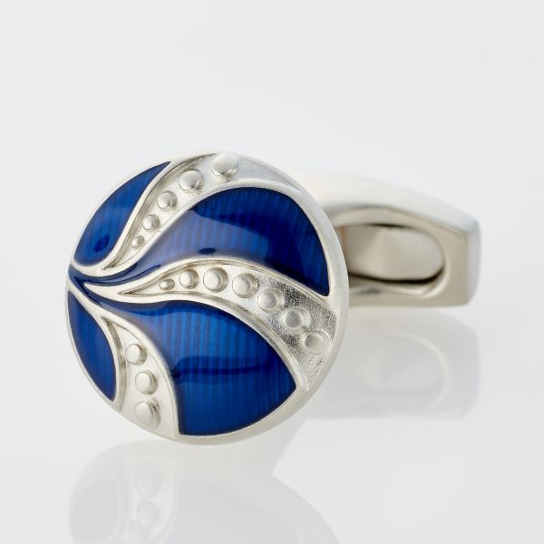 サイモンカーター SIMON CATER イギリス製 Art Deco Enamel Blue Button ブルー 青...