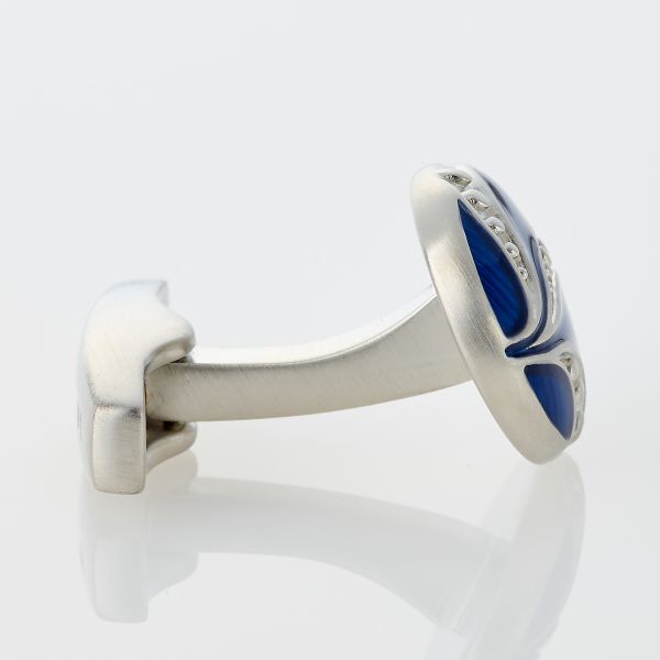 サイモンカーター SIMON CATER イギリス製 Art Deco Enamel Blue Button ブルー 青...