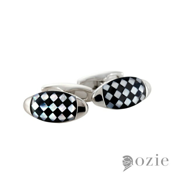 送料無料 サイモンカーター SIMON CARTER イギリス製 Checker Mother Of Pearlr カフリンクス カフスボタン アクセサリー ラ...