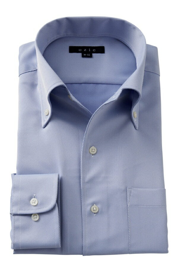 イタリアンカラーシャツ クールマックス スーパードライ メンズ ドレスシャツ 長袖 ワイシャツ 青 ボタンダウンシャツ ビジネスシャツ カッターシャツ おしゃれ Yシャツ 高級 | イタリアンカラー シャツ 大きいサイズ ワンピースカラー 形態安定 長袖シャツ
