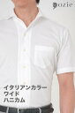 半袖 ビズポロ ドレスシャツ | ワイシャツ メンズ イタリアンカラー シャツ 高級 おしゃれ イタリアン ワイドカラーシャツ ポロシャツ カッターシャツ ビジ...
