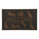 不二貿易 ラバーマット ドッグアソート 幅75×奥行45cm 99669 家具・雑貨
