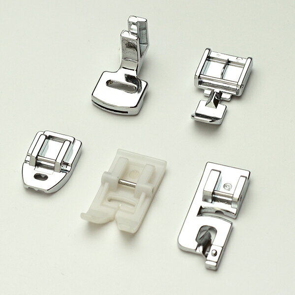 【Black Friday クーポン有!】押え金5点セット ギャザー押え 片押え コンシールファスナー押え テフロン押え 三つ巻押え