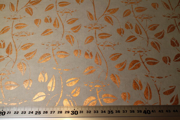 伊予　ギルディング和紙　C　蓮　銅