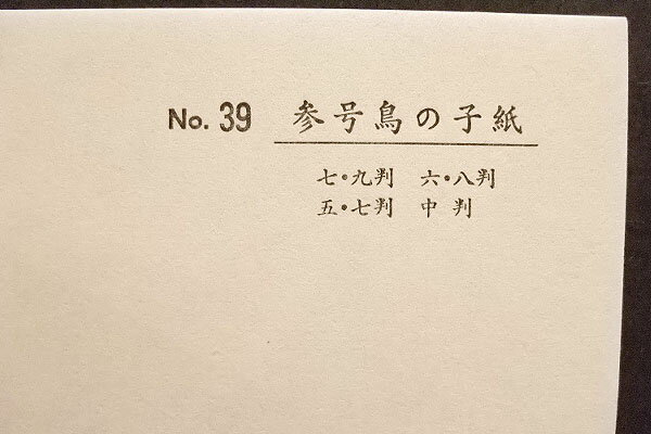 乐天商城 - 越前　鳥の子　3号　3×6