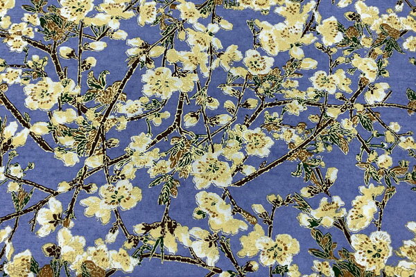 機械漉き友禅紙　桃の花白　489