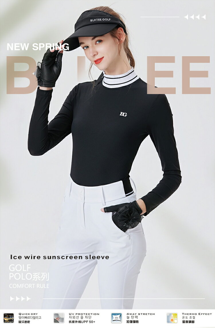 BLKTEE スタンドカラー レディース 長袖