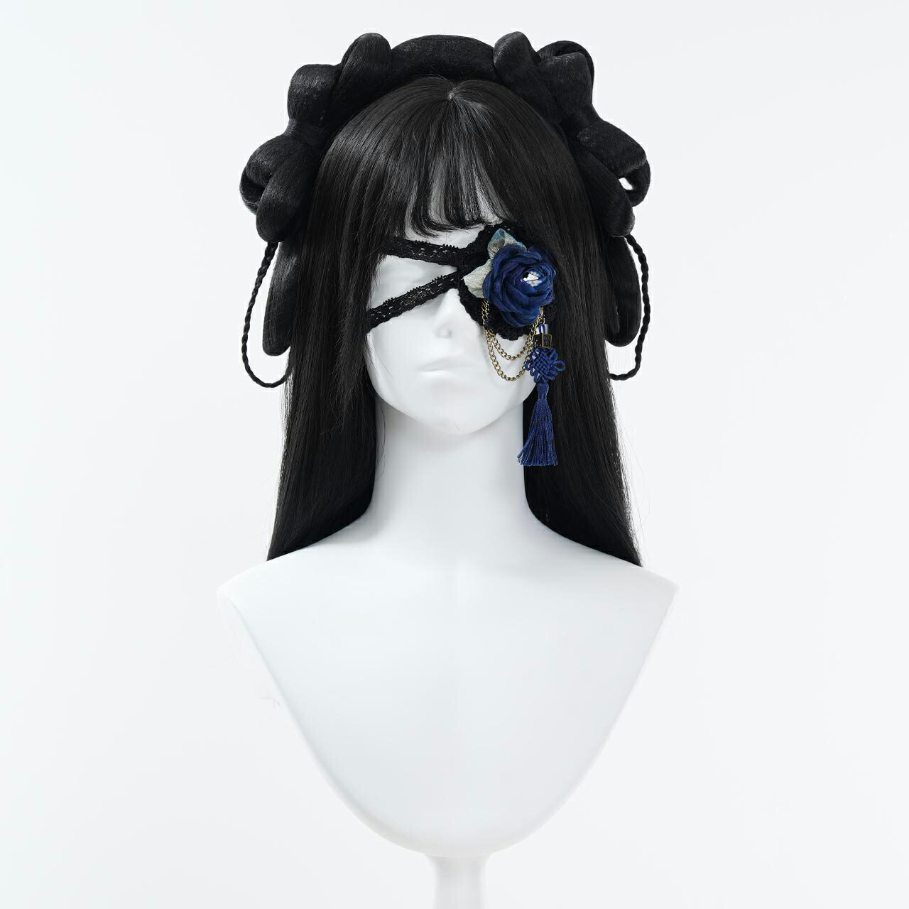 夢現椿眼帯 紺色 ozzonjapan ozzoneste 雑貨 和ゴス 和ゴスロリ 和ゴシックロリータ 眼帯