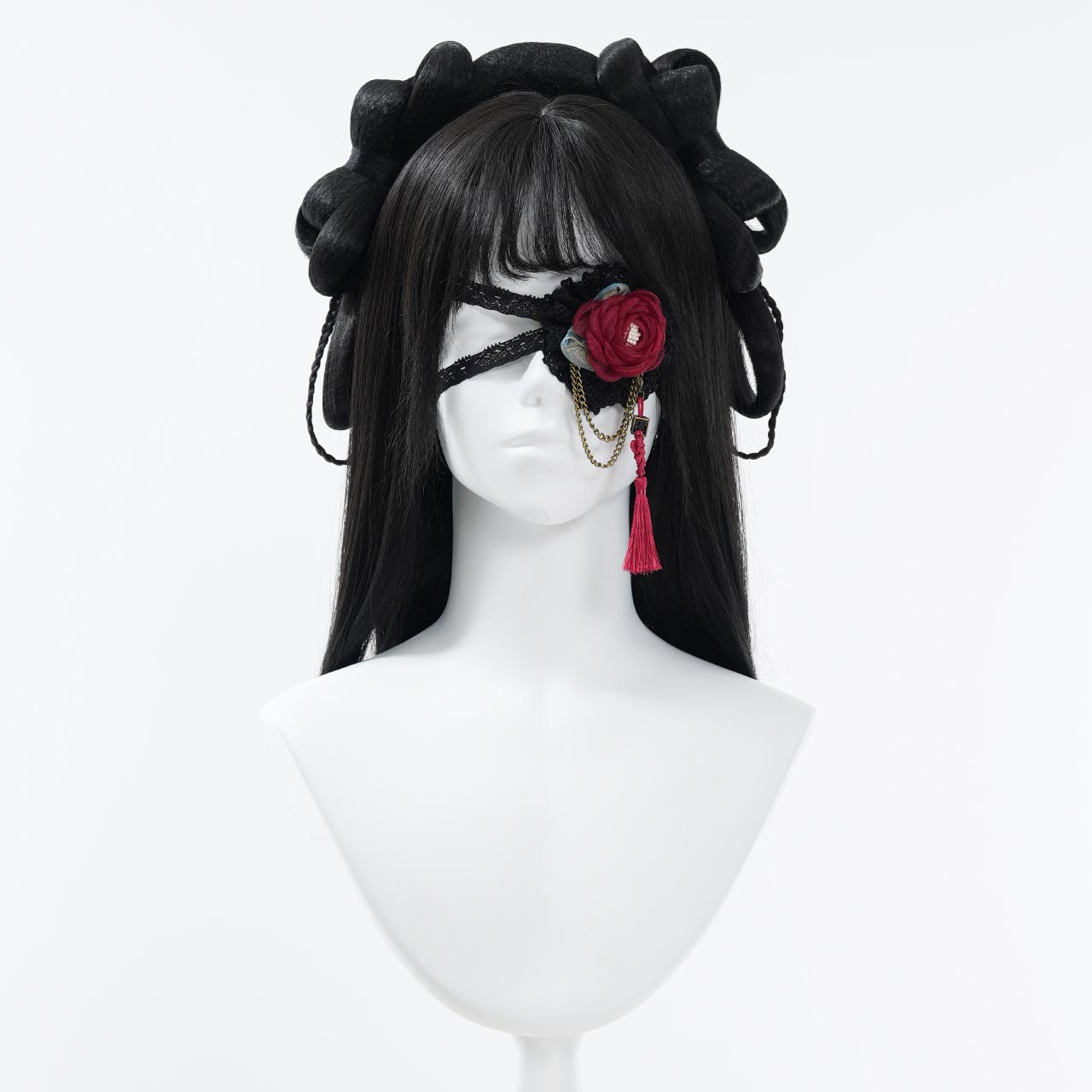 夢現椿眼帯 赤色 ozzonjapan ozzoneste 雑貨 和ゴス 和ゴスロリ 和ゴシックロリータ 眼帯