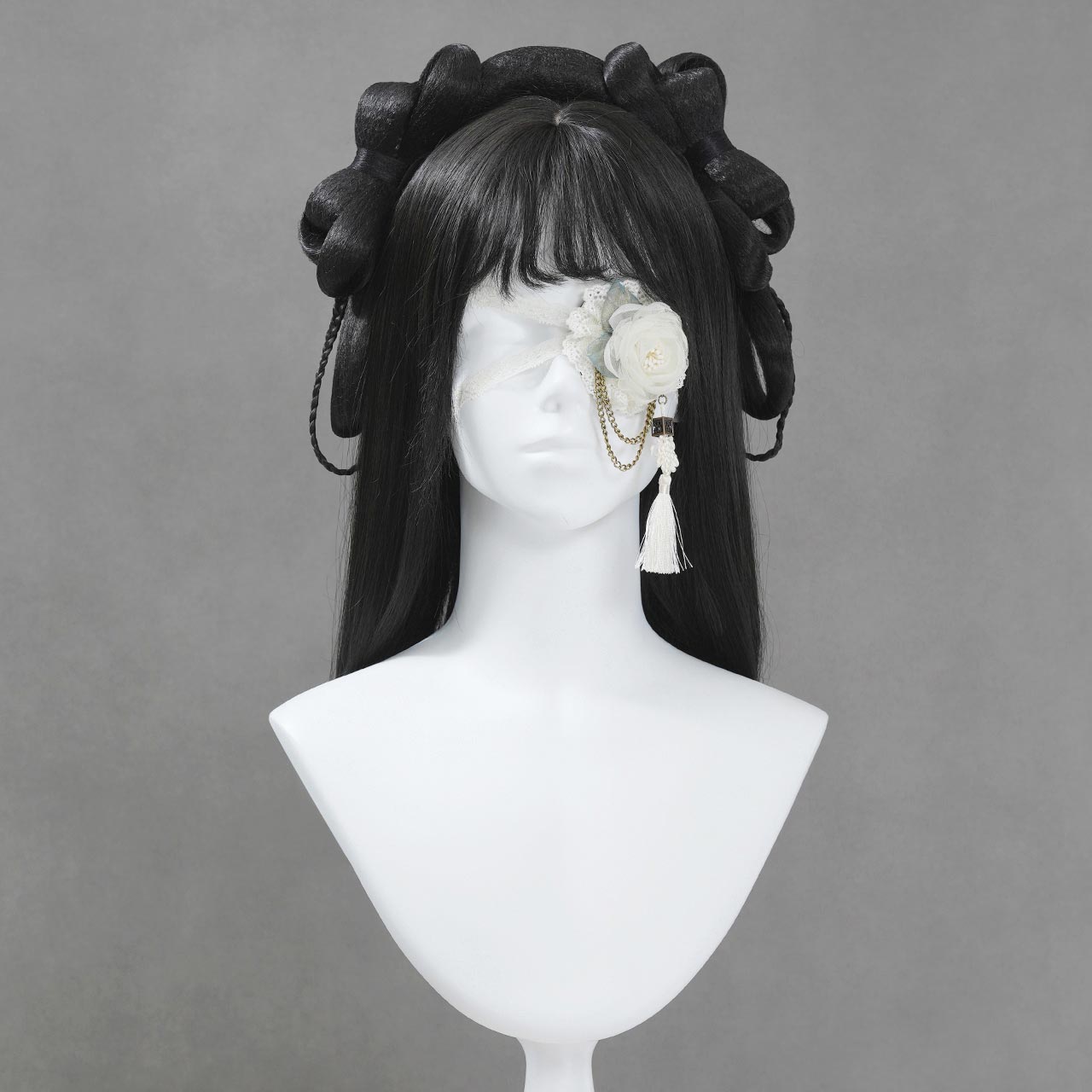 夢現椿眼帯 白色 ozzonjapan ozzoneste 雑貨 和ゴス 和ゴスロリ 和ゴシックロリータ 眼帯