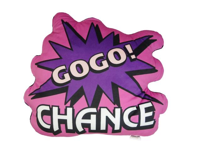 ジャグラー GOGO CHANCE ダイカット クッション グッズ ピンク グッズ パチスロ スロット 40cm 北電子 GOGOランプ ゴーゴーランプ ペカ