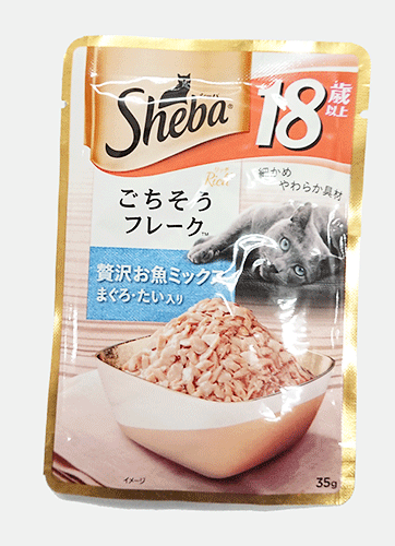 マースジャパンシーバリッチ18歳お魚ミックス35g【メール便OK】【レターパックプラスOK】(猫 パウチ 猫缶 ねこ）
