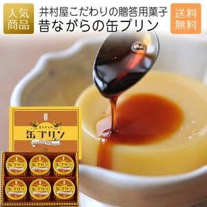 【最大P42倍＆555円OFFクーポン★】あす楽 送料無料 敬老の日 敬老会｜昔ながらの缶プリン MP-B ｜コンパクト便 井村屋 カスタードプリン お菓子 手土産 個包装 6個入 常温 日持ち プリン ギフト スイーツ ギフト 女性 子供 洋菓子 夏ギフト スイーツ