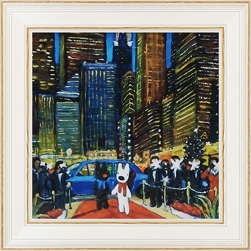 リサとガスパール｜リサとガスパール アートフレーム Mサイズ「ニューヨークの夕べ」｜リサガス フレンチアート アートフレーム 額付きポスター ギフト プレゼント 額付き インテリア雑貨