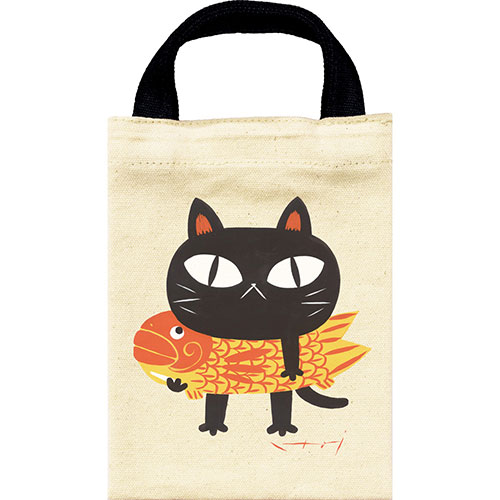 Rakuten - ネコポス バッグ ミニバッグ｜糸井忠晴 コットン ミニバッグ「夢ねこ」｜糸井忠晴 キャットコレクション おしゃれ かわいい レディース 手提げバッグ サブバッグ 大人 軽量 軽い 布 コットン 綿 マグネット付き ネコ 猫 母の日