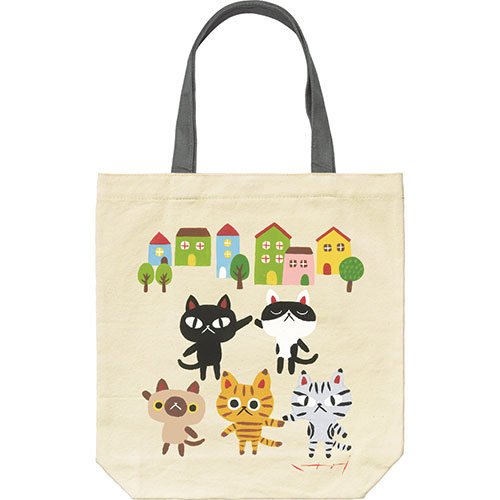 Rakuten - ネコポス トートバック レディース｜糸井忠晴 コットン トートバッグ「ホームズ」｜おしゃれ かわいい 通学 エコバッグ サブバッグ 大人 軽い 布 コットン 綿 マグネット付き 内ポケット付き ネコ 猫 母の日