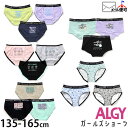 ALGY ショーツ 下着 パンツ 女の子 キッズ ジュニア 総柄 ロゴ 英字 ギンガムチェック ドーナツ 子供 子供用 ガールズ 小学生 中学生 アルジー 140 150 160 水色 緑 黄色 紫 黒 ベージュ alg-sh1